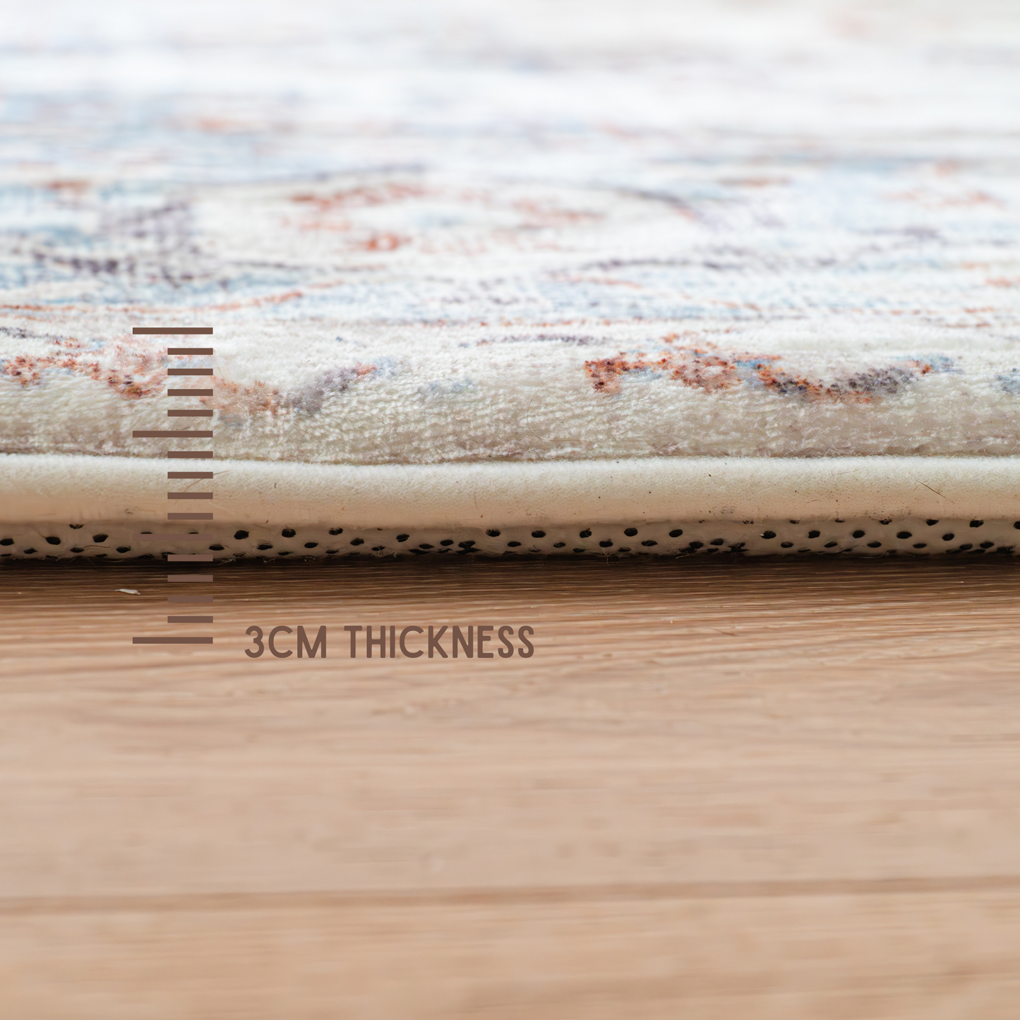 Blue / Brown Distressed Persian Soft Play Mat