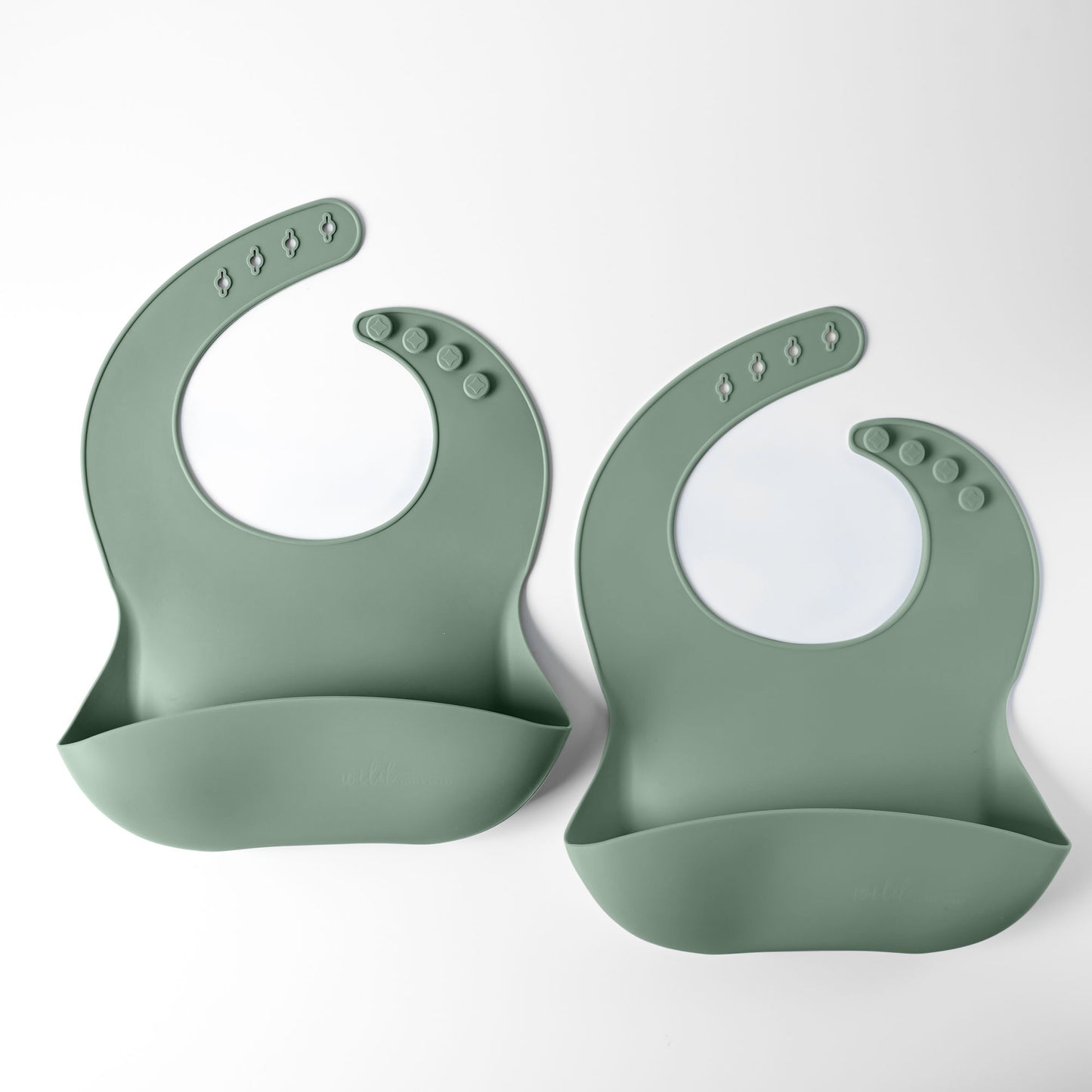 2 Piece Silicone Baby Feeding Bibs