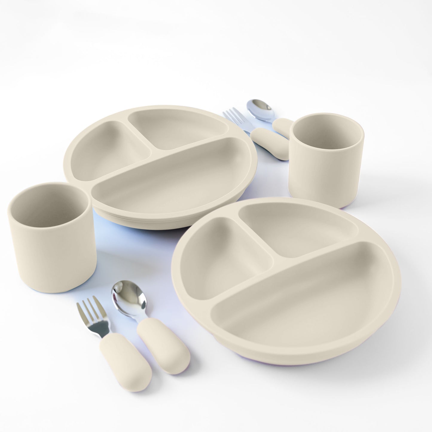 8 Piece Silicone Toddler Feeding Set
