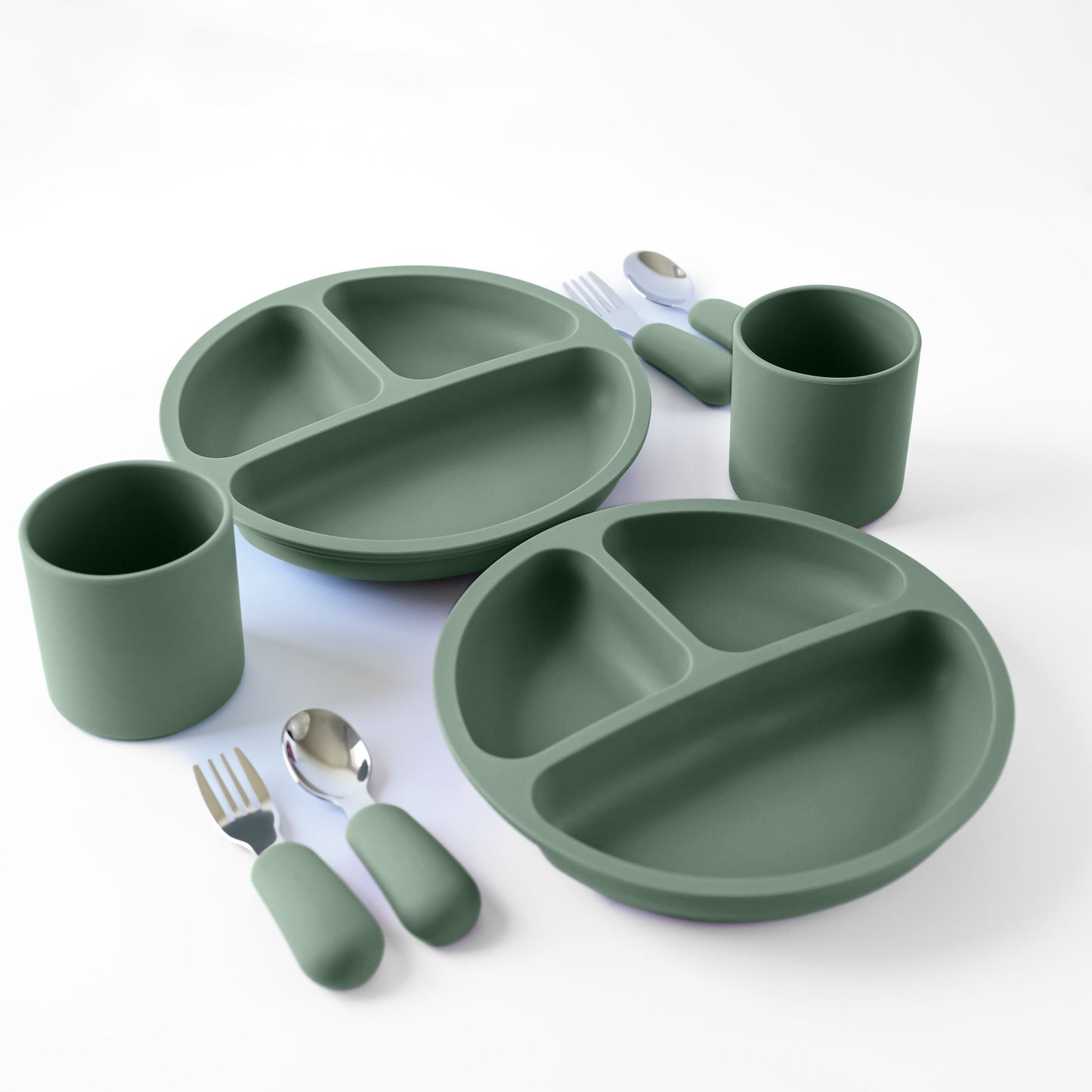 8 Piece Silicone Toddler Feeding Set