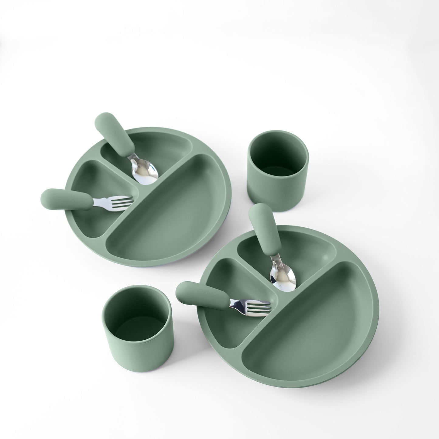 8 Piece Silicone Toddler Feeding Set