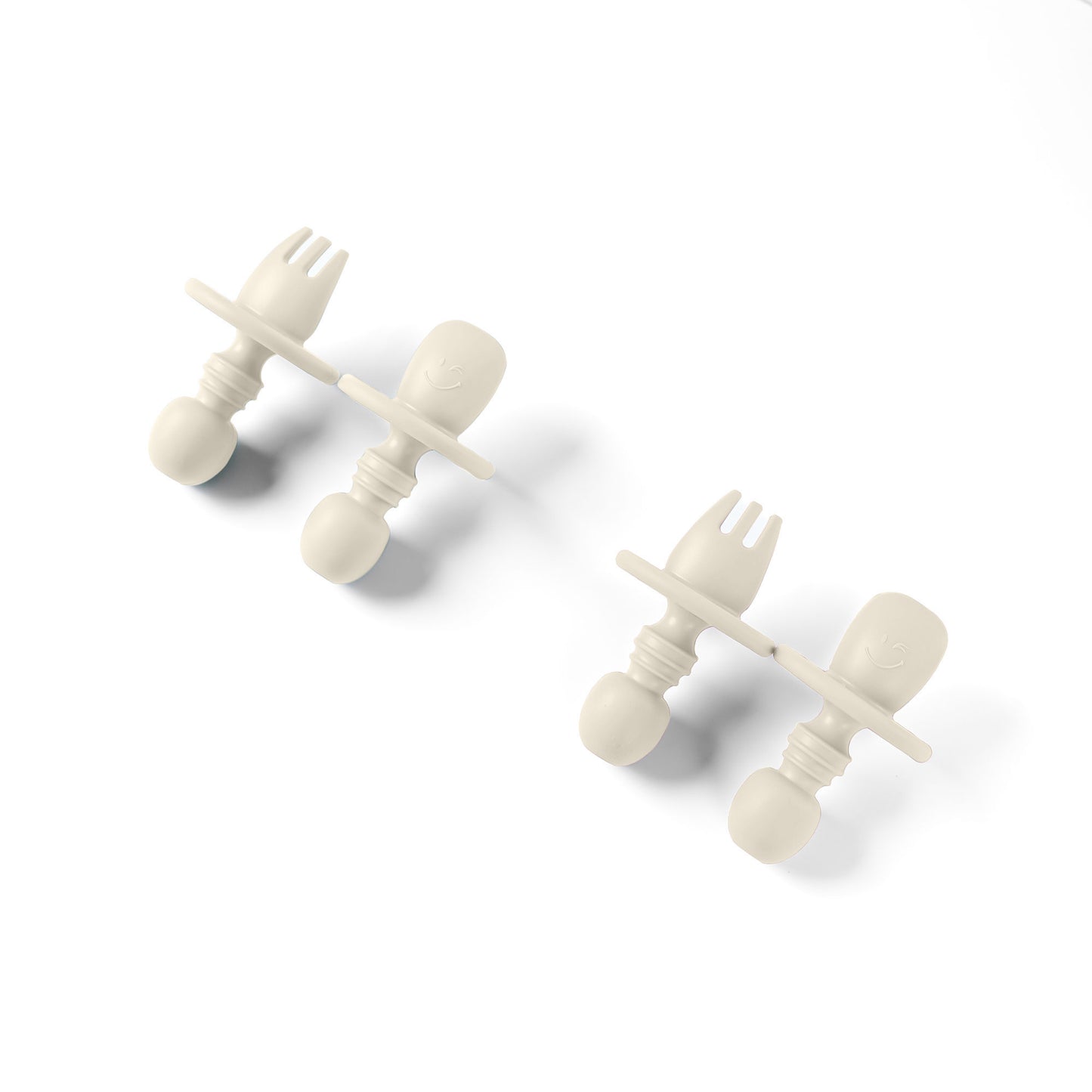 4 Piece Silicone Baby Led Weaning Spoon and Fork