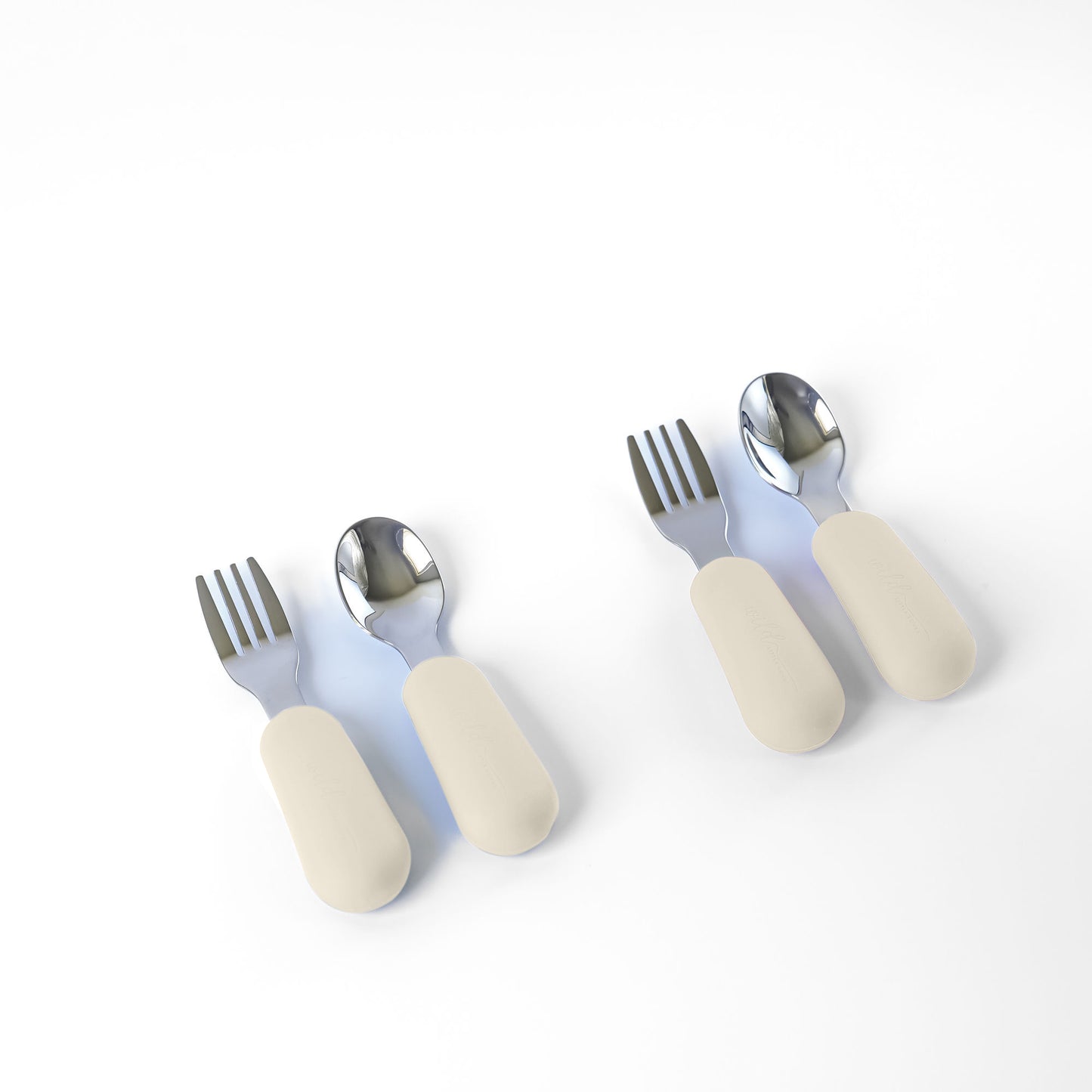 4 Piece Toddler Stainless Steel Fork & Spoon Cutlery Set
