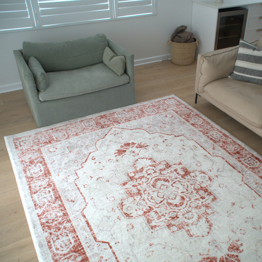 Terracotta Distressed Persian Soft Play Mat