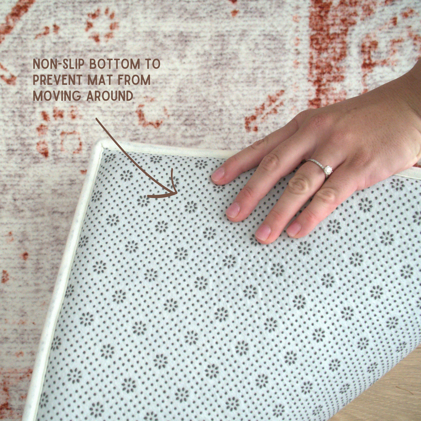 Terracotta Distressed Persian Soft Play Mat