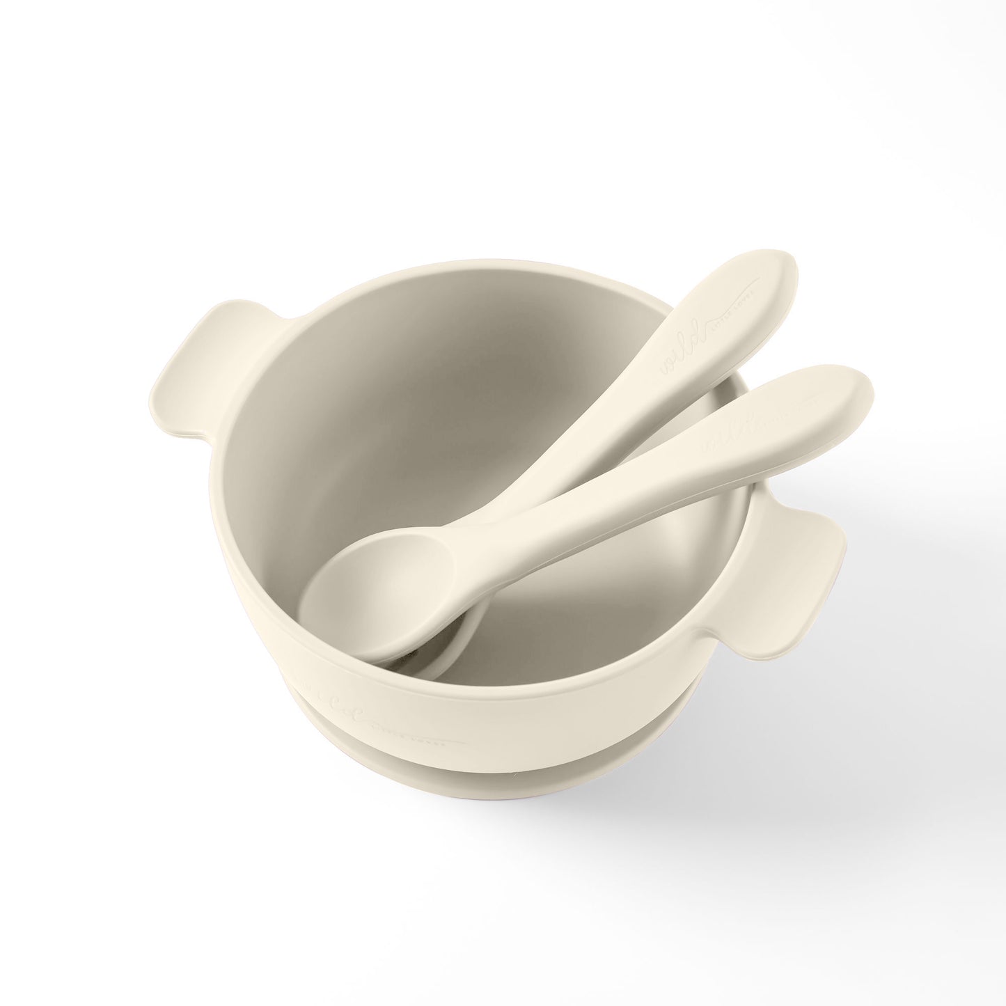 3 Piece Silicone Suction Bowl for Toddler or Baby with Fork & Spoon