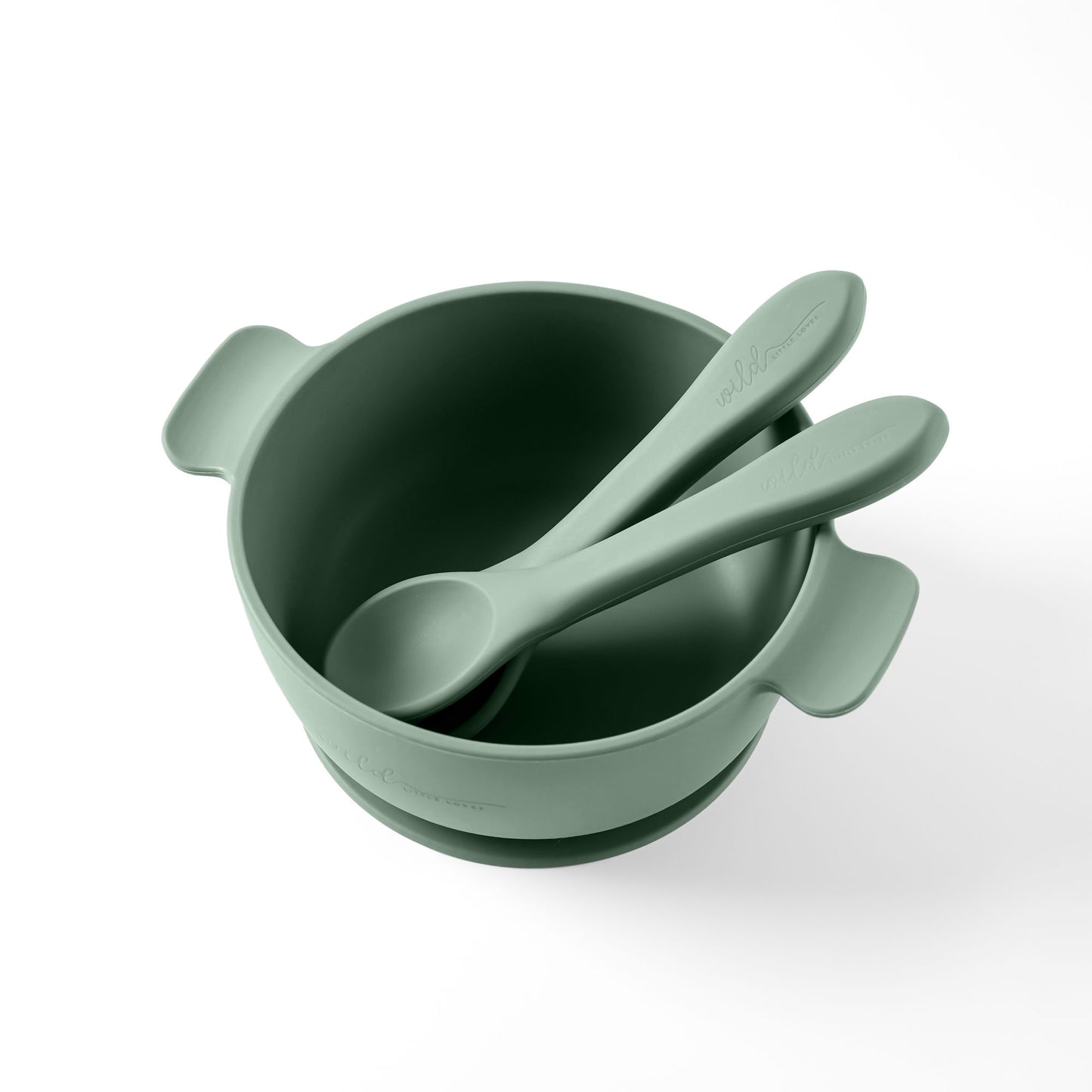 3 Piece Silicone Suction Bowl for Toddler or Baby with Fork & Spoon