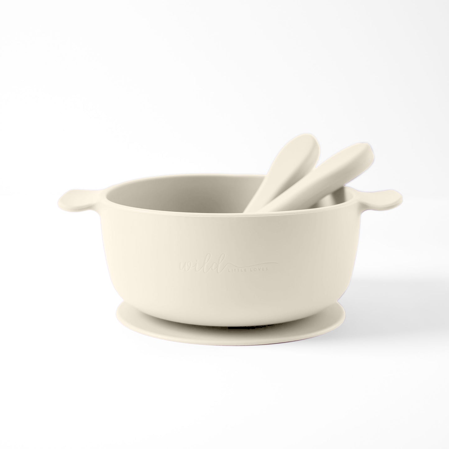 3 Piece Silicone Suction Bowl for Toddler or Baby with Fork & Spoon