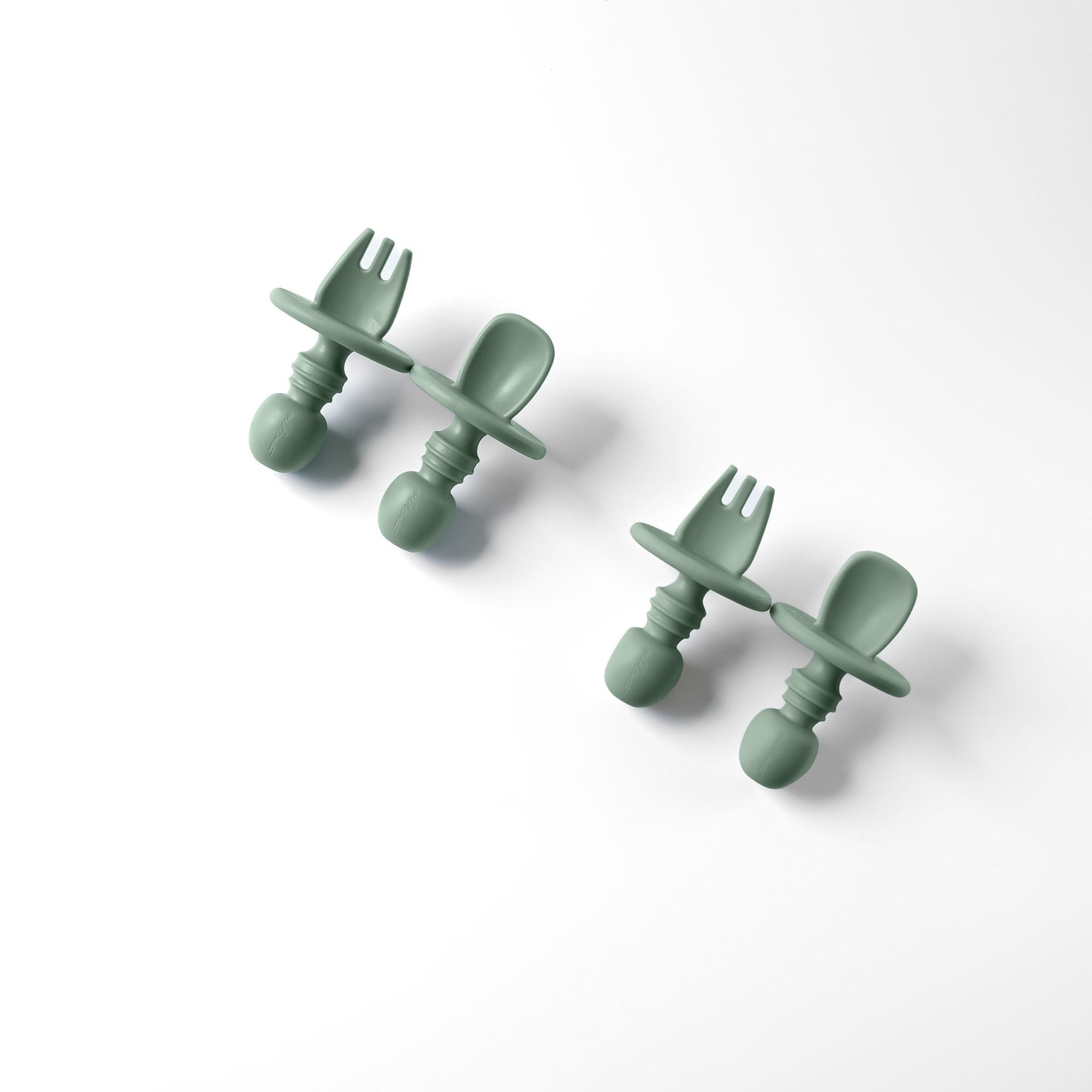 4 Piece Silicone Baby Led Weaning Spoon and Fork