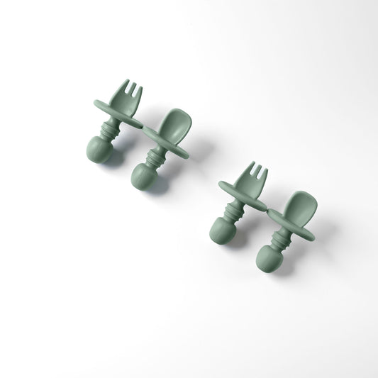 4 Piece Silicone Baby Led Weaning Spoon and Fork
